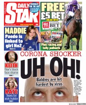 Daily Star () Newspaper Front Page for 6 June 2020