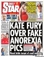 Daily Star () Newspaper Front Page for 6 July 2011