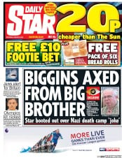 Daily Star () Newspaper Front Page for 6 August 2016