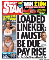 Daily Star () Newspaper Front Page for 6 August 2019