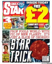 Daily Star () Newspaper Front Page for 6 August 2022