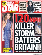 Daily Star () Newspaper Front Page for 7 October 2014