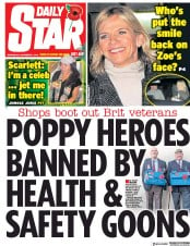 Daily Star () Newspaper Front Page for 7 November 2018