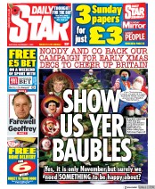 Daily Star () Newspaper Front Page for 7 November 2020