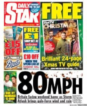 Daily Star () Newspaper Front Page for 7 December 2019