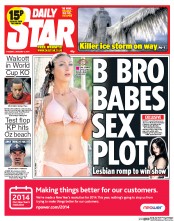 Daily Star () Newspaper Front Page for 7 January 2014