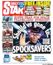 Daily Star () Newspaper Front Page for 7 January 2022