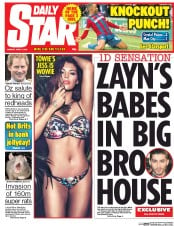 Daily Star () Newspaper Front Page for 7 April 2015