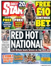 Daily Star () Newspaper Front Page for 7 April 2017
