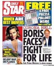 Daily Star () Newspaper Front Page for 7 April 2020