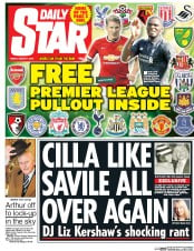 Daily Star () Newspaper Front Page for 7 August 2015
