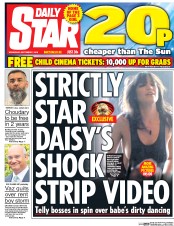 Daily Star () Newspaper Front Page for 7 September 2016