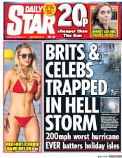 Daily Star () Newspaper Front Page for 7 September 2017