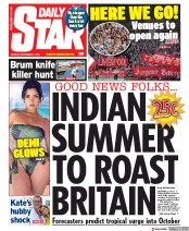Daily Star () Newspaper Front Page for 7 September 2020