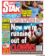 Daily Star () Newspaper Front Page for 7 September 2022