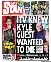 Daily Star () Newspaper Front Page for 8 October 2019