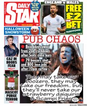 Daily Star () Newspaper Front Page for 8 October 2020