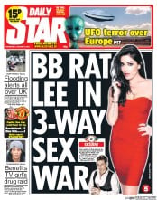 Daily Star () Newspaper Front Page for 8 January 2014