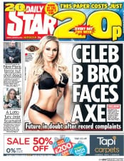 Daily Star () Newspaper Front Page for 8 January 2016