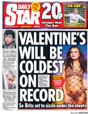 Daily Star () Newspaper Front Page for 8 February 2018