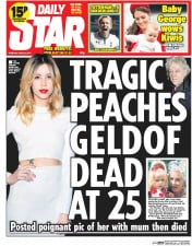 Daily Star () Newspaper Front Page for 8 April 2014