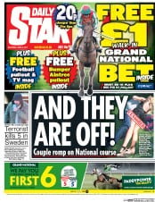 Daily Star () Newspaper Front Page for 8 April 2017