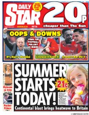Daily Star () Newspaper Front Page for 8 May 2017