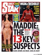 Daily Star () Newspaper Front Page for 8 May 2019