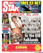 Daily Star () Newspaper Front Page for 8 May 2021