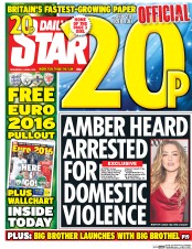 Daily Star () Newspaper Front Page for 8 June 2016