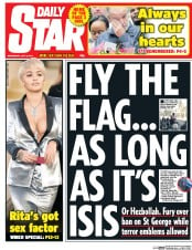 Daily Star () Newspaper Front Page for 8 July 2015