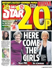 Daily Star () Newspaper Front Page for 8 July 2016