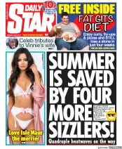 Daily Star () Newspaper Front Page for 8 July 2019