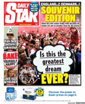 Daily Star () Newspaper Front Page for 8 July 2021