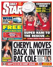 Daily Star () Newspaper Front Page for 8 August 2011
