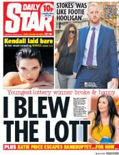 Daily Star () Newspaper Front Page for 8 August 2018