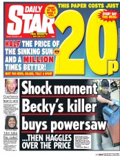 Daily Star () Newspaper Front Page for 9 October 2015