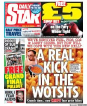 Daily Star () Newspaper Front Page for 9 October 2021