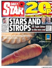 Daily Star () Newspaper Front Page for 9 November 2016