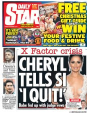Daily Star () Newspaper Front Page for 9 December 2014