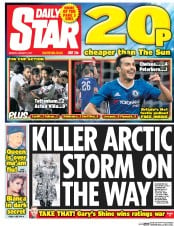 Daily Star () Newspaper Front Page for 9 January 2017