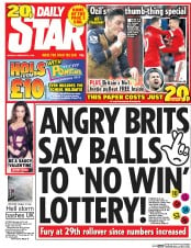 Daily Star () Newspaper Front Page for 9 February 2016