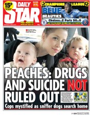 Daily Star () Newspaper Front Page for 9 April 2014