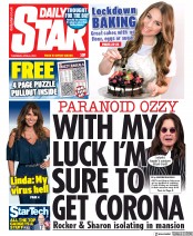 Daily Star () Newspaper Front Page for 9 April 2020