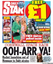Daily Star () Newspaper Front Page for 9 April 2022