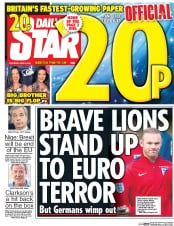 Daily Star () Newspaper Front Page for 9 June 2016