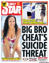 Daily Star () Newspaper Front Page for 9 July 2013