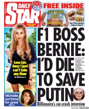 Daily Star () Newspaper Front Page for 9 July 2019