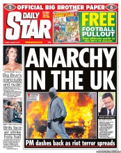Daily Star () Newspaper Front Page for 9 August 2011
