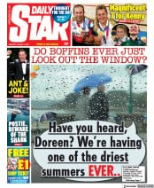 Daily Star () Newspaper Front Page for 9 August 2021